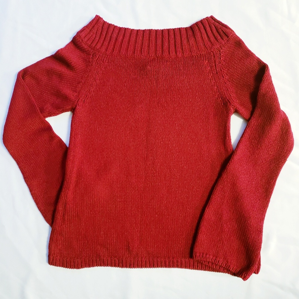 Loft by Ann Taylor long sleeves red sweater
